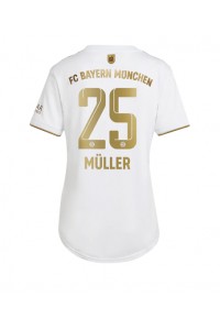 Bayern Munich Thomas Muller #25 Voetbaltruitje Uit tenue Dames 2022-23 Korte Mouw